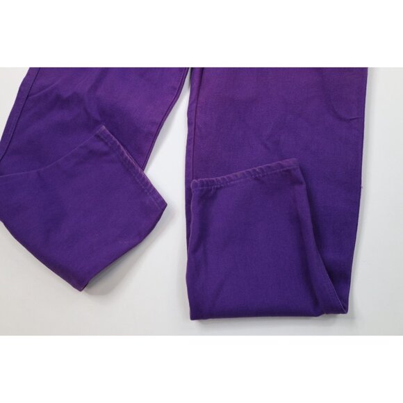 Deadstock Vtg 90s Streetwear Mens 32x34 Baggy Fit Skateboard Jeans Purple Cotton - Picture 5 of 11